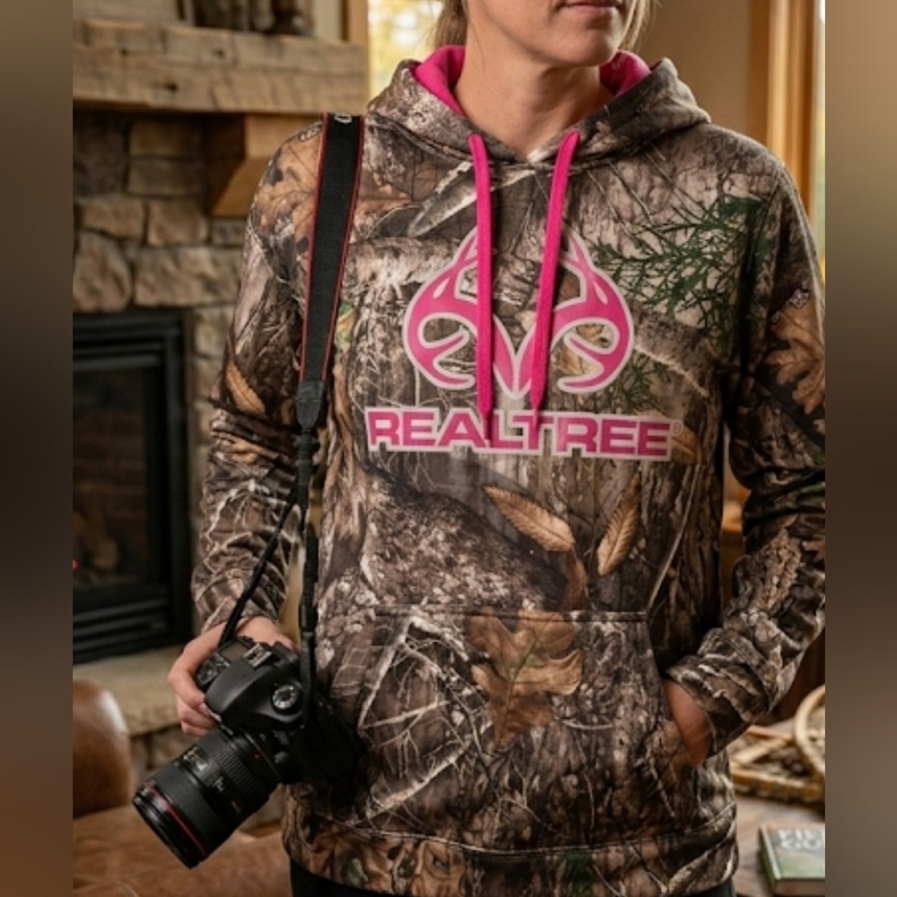 Mossy Oak Women's Camo Performance Pullover Fleece Hoodie
